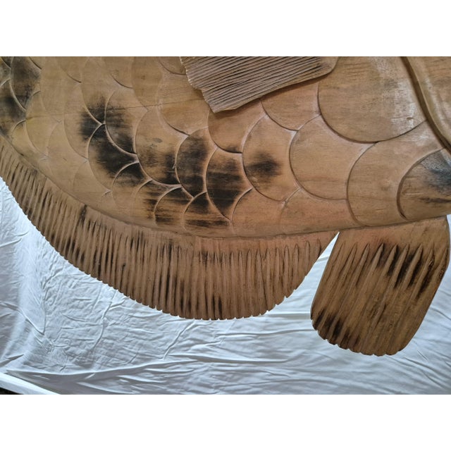 Carved Flounder Trade Sign "Fresh Fish" For Sale - Image 4 of 12