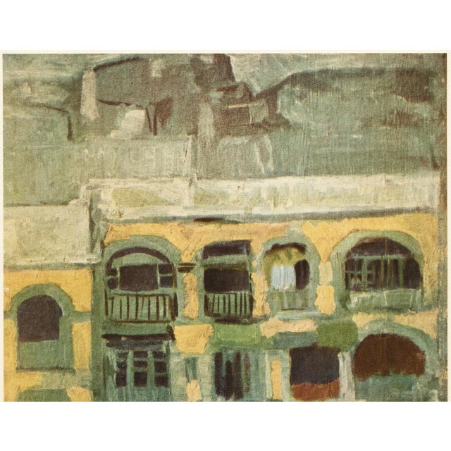 The School of Paris 1948 After Pablo Picasso, "The Blue House" First Edition Period Parisian Offset Lithograph For Sale - Image 3 of 10