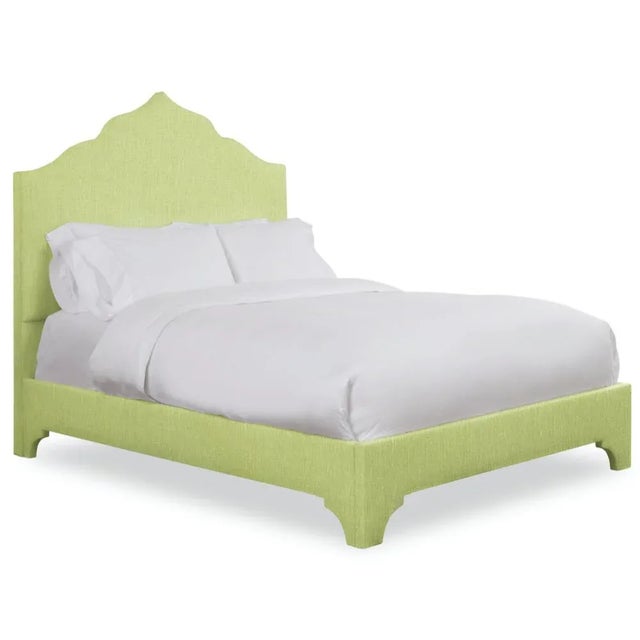 Modern Clementine Full/Double Headboard, Apple Linen For Sale - Image 3 of 5