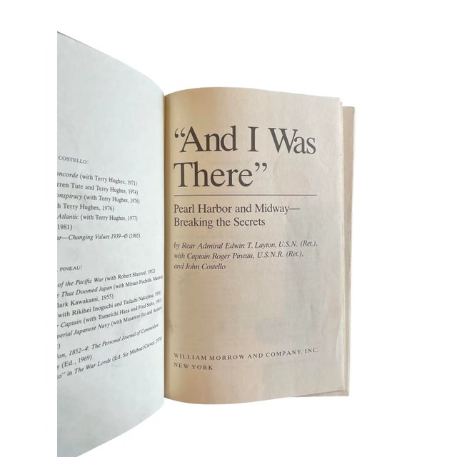 Traditional First Edition Leather Bound Book 'And I Was There. Pearl Harbor and Midway—Breaking the Secrets' For Sale - Image 3 of 5