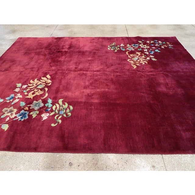 Galerie Shabab Collection Mid-20th Century Chinese Art Deco Room Size Carpet For Sale - Image 4 of 8