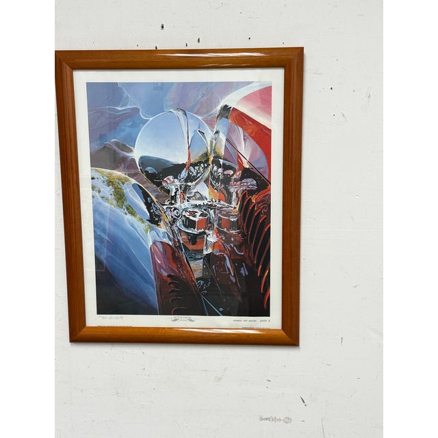 Circa 1988 Signed Tom Hale Classic Car Series Print, Framed For Sale - Image 12 of 12