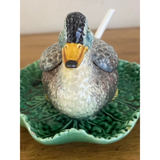 Bordallo Pinheiro Bordallo Pinheiro Figural Lidded Duck For Sale - Image 4 of 10