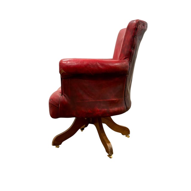 English Swivel Club Armchair For Sale - Image 10 of 13