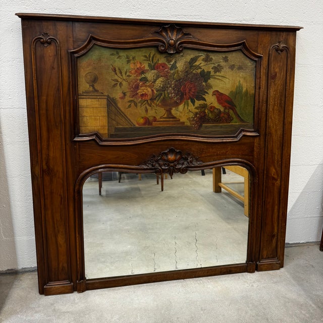 Large Antique Fireplace Mirror For Sale - Image 11 of 11