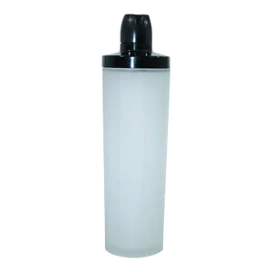 Circa 1930 Art Deco Frosted Glass and Bakelite Empire Cocktail Shaker