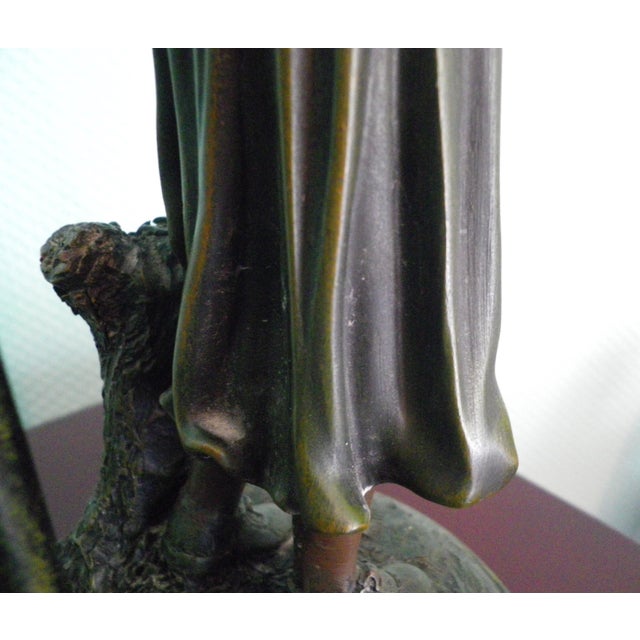 1990s Rosa Table Lamp with Tulip-Shaped Glass Paste Lampshade, 1999 For Sale - Image 5 of 18