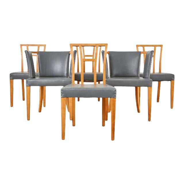Set of Six Eliel Saarinen Birch Dining Chairs For Sale