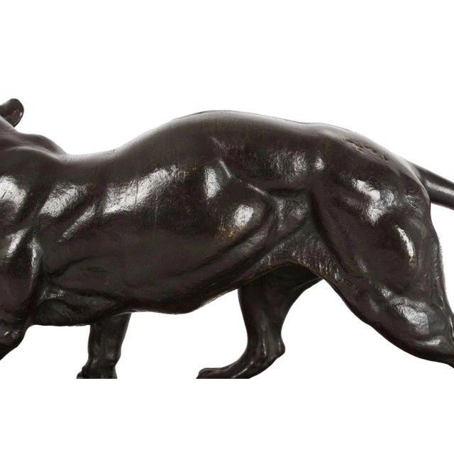 Metal French Antique Bronze Sculpture of Tiger Carrying Gazelle by Paul-Édouard Delabrierre For Sale - Image 7 of 12