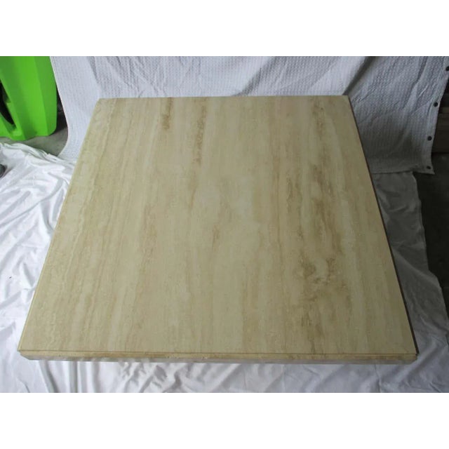 Mid 20th Century Vintage Italian Travertine Coffee Table For Sale - Image 5 of 11