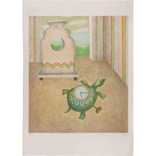 Enrico Benaglia, The Turtle-Clock, 1990s, Lithograph For Sale