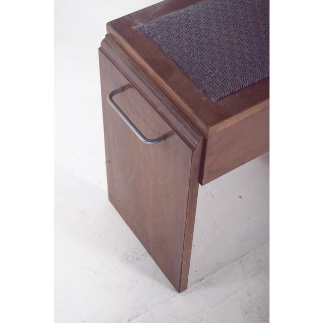 Mid-Century Modern Wooden Piano Bench For Sale - Image 4 of 7
