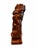 Striking vintage ceramic horse head bust sculpture featuring an elegant stylized profile and rich tortoiseshell-style...