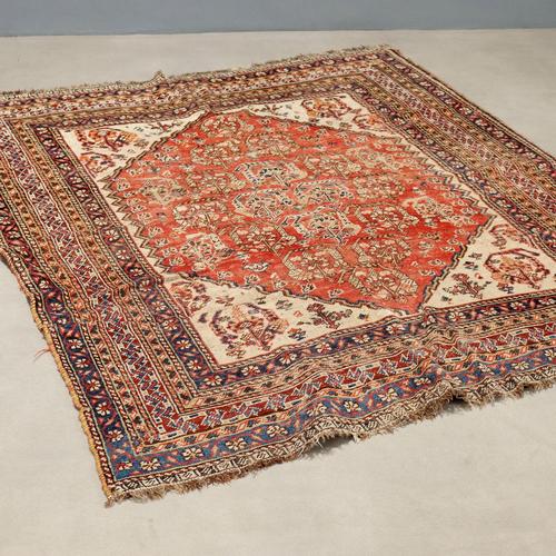 Red Middle Eastern Needle Rug For Sale - Image 8 of 8