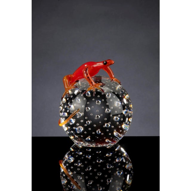 Sphere with Red Gecko Sculpture from VGnewtrend For Sale - Image 4 of 4