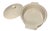Ceramic Blue Harbor Collection Cream Embossed Floral 2.5-Quart Oval Covered Casserole Dish For Sale - Image 7 of 11