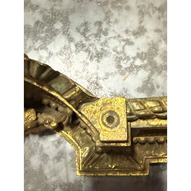 Antique French Louis XVI Gilt Bronze Bar De Cheminée Fireplace Fender, Circa 1880 For Sale - Image 12 of 12