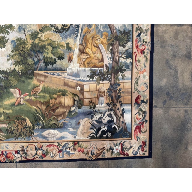 Textile Vintage Tapestry With Birds For Sale - Image 7 of 7