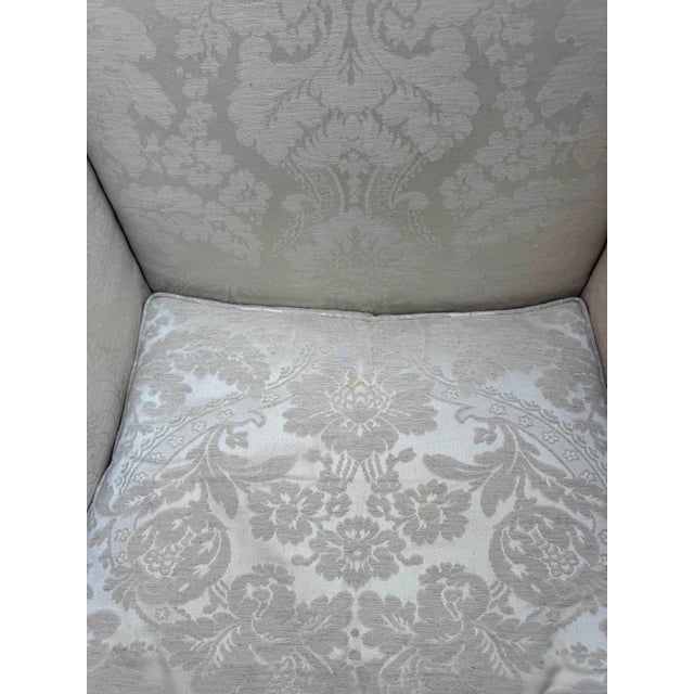 Late 20th Century Kittinger Colonial Williamsburg Reproduction White Wingback Chair For Sale - Image 9 of 12