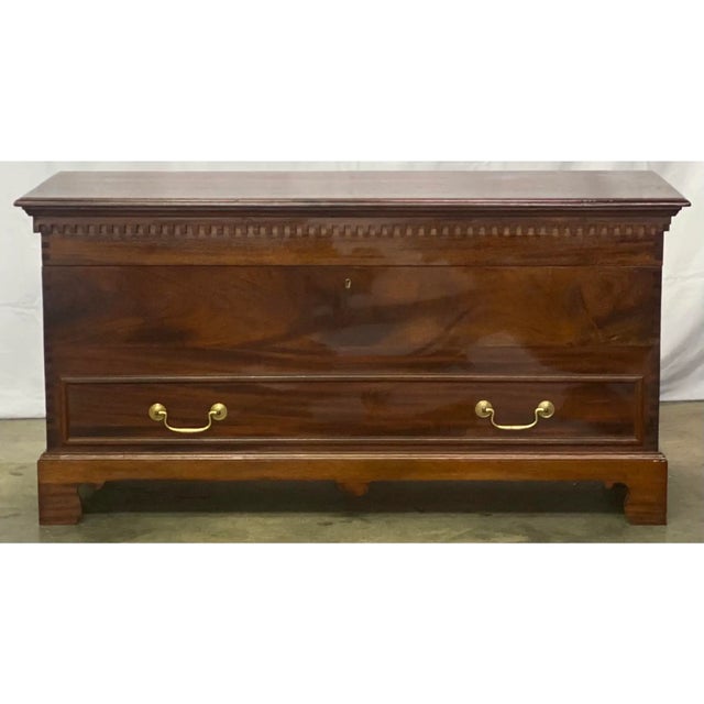 Vintage Mahogany Chippendale Style Cedar Lined Blanket Chest Trunk Vintage Chippendale Style Blanket Chest Trunk featuring...