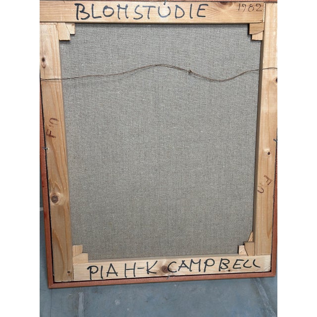 Pia H.K. Campbell, Flowers Study, 1982, Oil on Canvas, Framed For Sale - Image 15 of 17