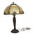 1920s Arts & Crafts Era Bradley & Hubbard Style 6-Panel Slag Glass Lamp For Sale - Image 12 of 14