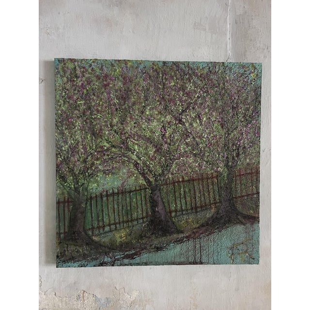 Italian Artist, Blossom with ArpVerdeacqua, Acrylic on Canvas For Sale - Image 10 of 11