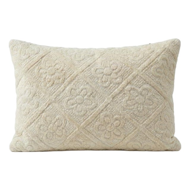 Modern Kilim Lumbar Pillow Cover 17'' X 24'' For Sale