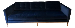 Room & Board Tufted Blue Velvet Sabine Sofa