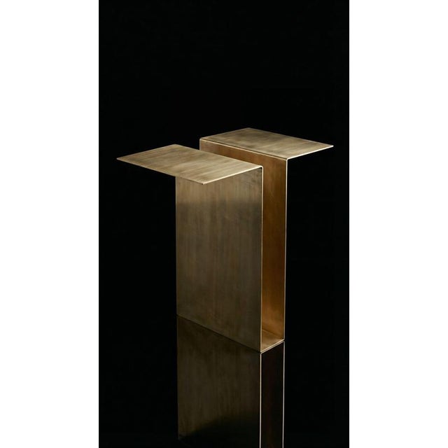 Balance Side Table in Brass by Auste Ost For Sale - Image 11 of 13