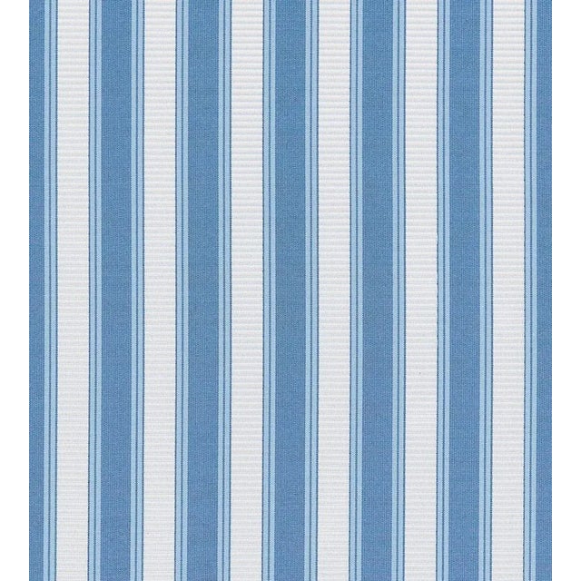 The House of Scalamandré Shirred Stripe Fabric, Blue Opal For Sale
