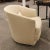 Late 20th Century Late 20th Century Vintage Swivel Barrel Chair in Diamond Pattern Upholstery For Sale - Image 5 of 5