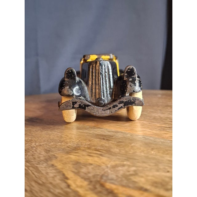 Yellow Rare 6" Deluxe Size Hubley Take-a-Part Roadster Yellow & Black Cast Iron 1933 For Sale - Image 8 of 18