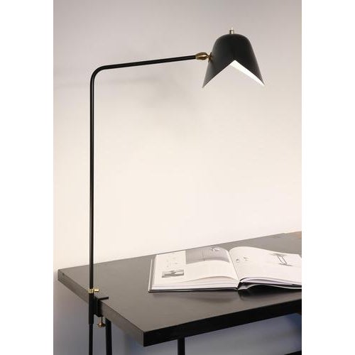 Not Yet Made - Made To Order Mid-Century Modern Black Simple Stapled Table Lamp by Serge Mouille For Sale - Image 5 of 7