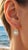 Metal Art Nouveau Pearl Flower and Leaf Drop Earrings, Silver, Gold, Pair For Sale - Image 7 of 7