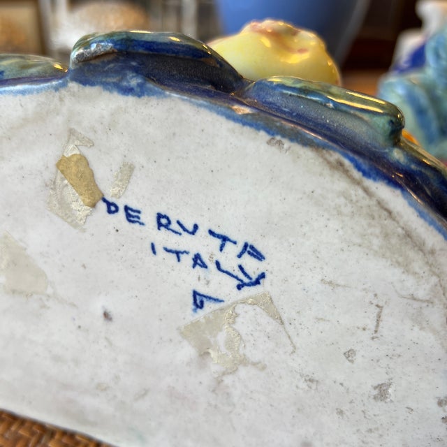 Ceramic Late 19th Century Italian Majolica Fruit Wall Brackets - A Pair For Sale - Image 7 of 12