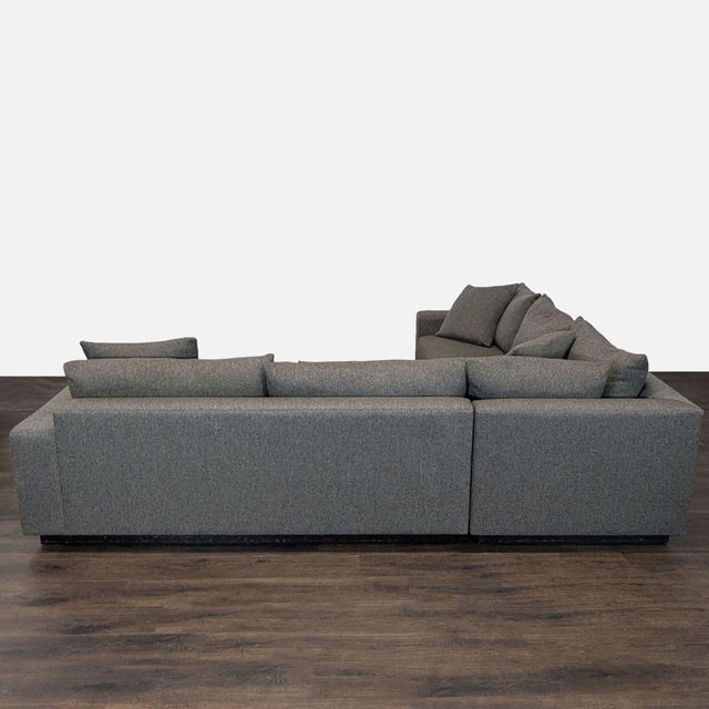 Rene Cazares Rene Cazares Salvatore Modern Gray Fabric Sectional Sofa With Cushions For Sale - Image 4 of 9