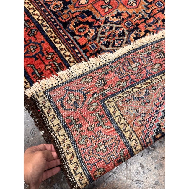 3 Ft 1 in × 4 Ft 4 in Persian Hand-Knotted Wool Accent Rug, Vintage For Sale In San Francisco - Image 6 of 12