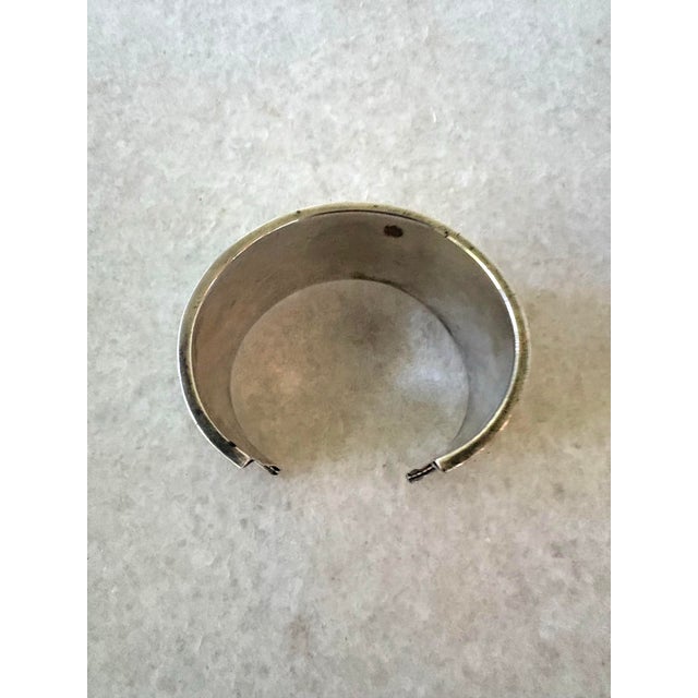 American 1850s Sterling Silver Cuff Bracelet. For Sale - Image 3 of 6