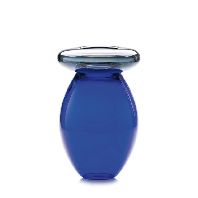 Contemporary Queen Blue Vase by Purho For Sale - Image 3 of 5