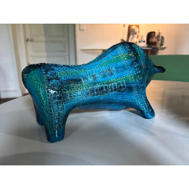 Sculptural Rimini Blu Bull by Aldo Londi for Bitossi Ceramiche, Italy, 1960s For Sale - Image 11 of 13