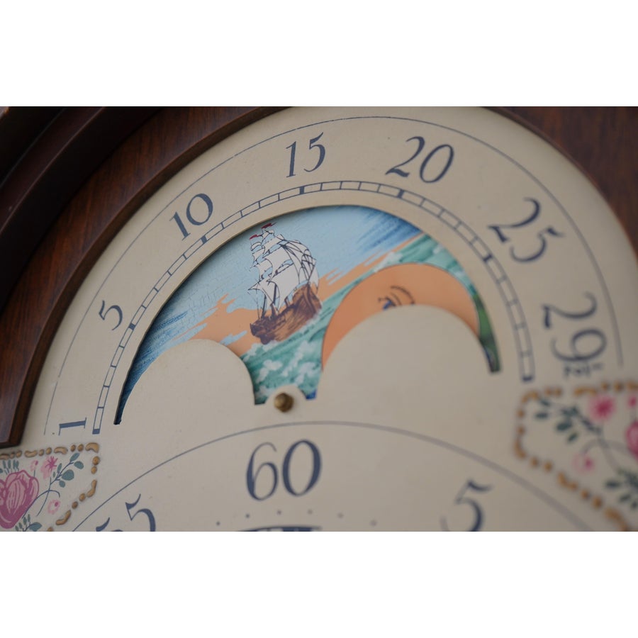 Colonial Joseph Doll Inlaid Mahogany Grandfather Clock | Chairish