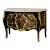 French Louis XV Floral Bombe Chest – Ornate Marble Top Dresser With Gilded Gold Leaf Details For Sale