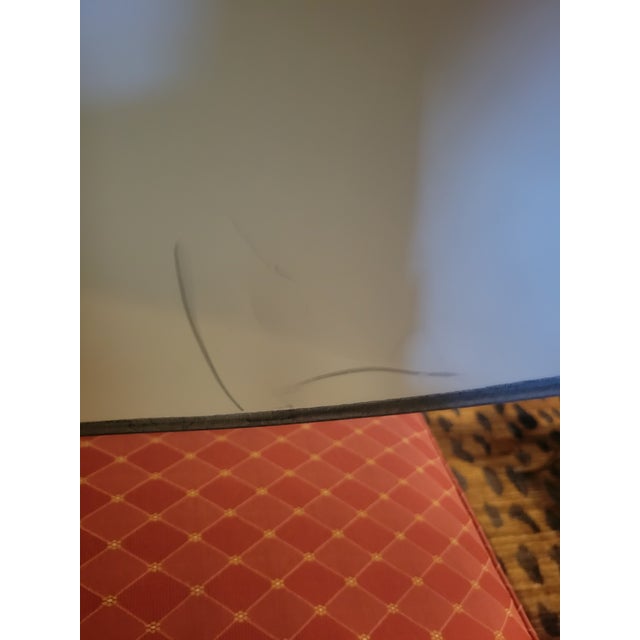 Vintage Chinoiserie Colorful Ceramic Camel Ginger Jar Palm Beach Regency Leopard Shade Table Lamp For Sale - Image 11 of 11