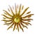 Large Spanish Sunburst Flush Mount in Gilt Metal, 1950 For Sale - Image 9 of 9