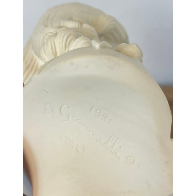 Vintage Classical Bust of a Lady by Arnoldo Giannelli, Italy, 1980s For Sale - Image 3 of 18