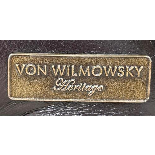 Chesterfield Wingback Chair in Burgundy Leather from Wilmowsky For Sale - Image 11 of 12