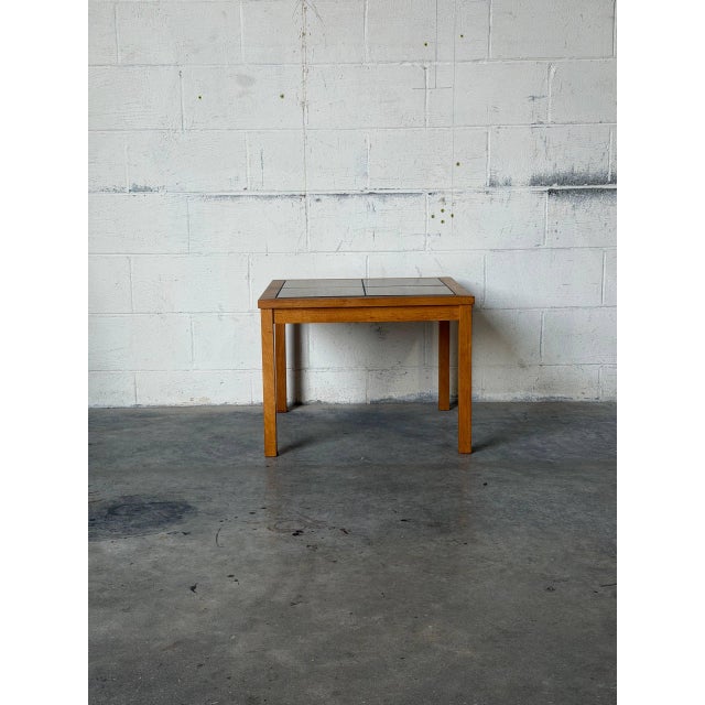 Wood Oak Tile Top Coffee Table Danish Mid-Century Modern 1960s For Sale - Image 7 of 10