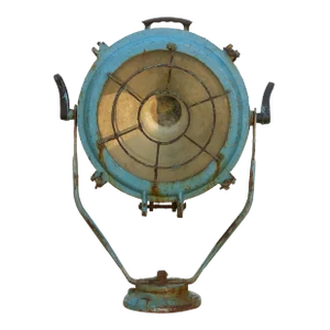 Antique Metal Sea Blue Ship Spotlight
