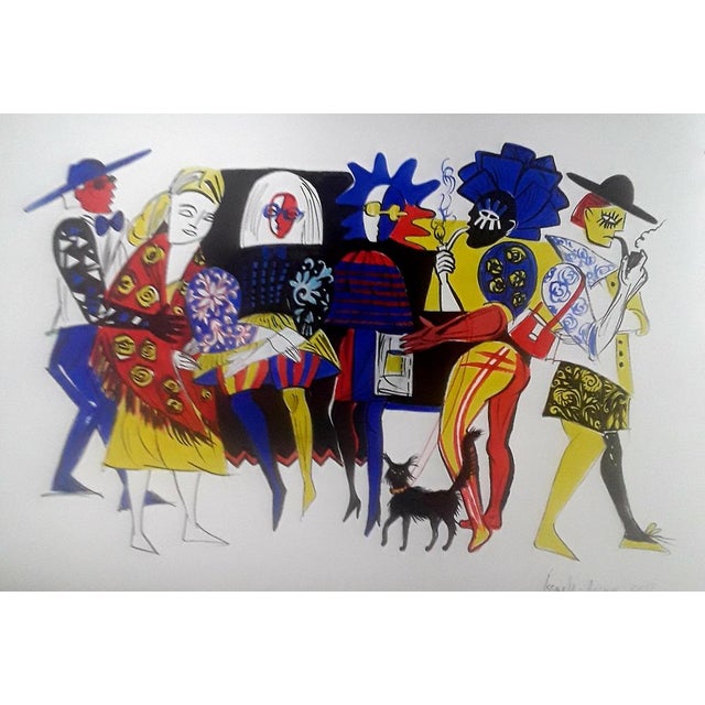 Veronika Issaeva-Agenos, Figures, Print, in Very Good conditions. This piece is attributed to the mentioned...